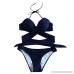 Homeparty Bandeau Bandage Bikini Set Women Push-Up Brazilian Swimwear Beachwear Swimsuit Dark Blue B07MBWXDKC